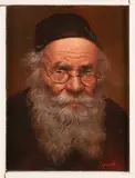 P.H. Topalski, Joodse man, Olieverf op linnen