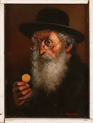 P.H. Topalski, Joodse man, Olieverf op linnen