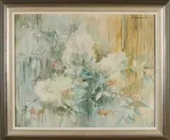 J.C. Zeeman, Bloemstilleven, Olieverf op linnen