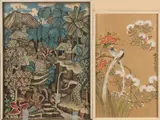Twee Oosterse schilderijen, Indonesië + Chinees
