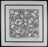 Keith Haring nr, Mannetjes, Lithografie op papier