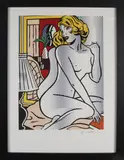 Roy Lichtenstein, Naakte blonde dame in interieur, Lithografie op papier