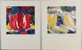 2x J.A. Smit, 2x Tulpen zeefdurk, Litho op papier