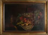 Eduard Huber-Andorf, Renaissance stilleven, Olieverf op linnen op paneel