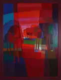 Twents coulissen landschap by Ton Schulten, 1938 Ootmarsum, 32.000,= Olieverf op linnen, sold Oct 2020