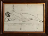 Rik Wouters, Liggend vrouwelijk naakt, Oost Indische inkt op papier