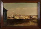 Fedor van Kregten, Bouwput Den Haag, Olieverf op linnen
