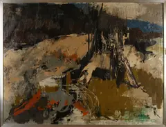 Fedde de Jong, Abstracte compositie, Olieverf op linnen