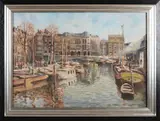 H.C.A. Paradies, Havengezicht Pernis, Gouache op papier