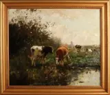 C. Verschuur, Koeien, Olieverf op linnen