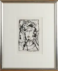 Guillaume Cornelis van Beverloo, Slang, kat en mens, Zeefdruk op papier