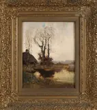 Adrianus Zwart, Poldergezicht met plaggenhut en boer