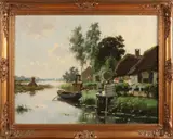 Henk Bellaard, Polderlandschap, Olieverf op linnen