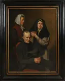Onduid. gesig., Figuren aan het bidden