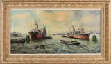 Jan van Rijn, Rotterdamse haven, Olieverf op linnen