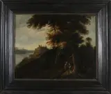 Duitse School & 17e eeuw, Rivierlandschap met bergen