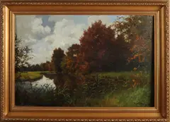 Enschede Frans Baayens, Buurserbeek Twente, Olieverf op linnen
