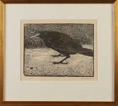Jan Mankes, Kraai, Houtsnede op papier