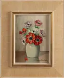 H. Schallenberg, Vaas met bloemen, Olieverf op linnen