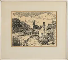 Jan Altink, Winschoterdiep, Lithografie op papier