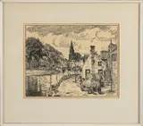 Jan Altink, Winschoterdiep, Lithografie op papier
