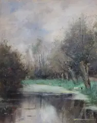Arnold Marc Gorter, Bosven, Aquarel op papier