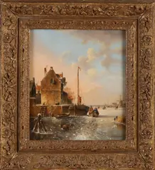 Anton Nicolaas Marie Karssen, Winter, Olieverf op paneel