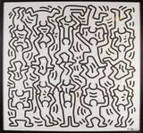 Keith Haring, Figuren voorstelling, Lithografie op papier