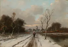 Monogram A.G., Hollands wintergezicht, Olieverf op paneel