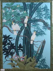 Batik doek, 120 x 85, Batik op linnen