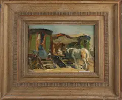 Nicolaas Bastert, Zigeunerkamp, Olieverf op linnen