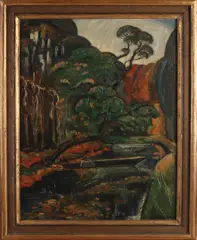 Bosven by Kees Heynsius, Olieverf op linnen, sold Jul 2020