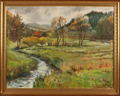 H. Paskamp, Duits landschap, 1981, Olieverf op linnen
