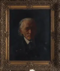 Monogram J.S., Heren portret, Olieverf op linnen