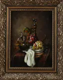 W. Kerlingen, Stilleven met fruit, Olieverf op paneel