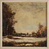 C.J. van der Aa, Twents wintergezicht, Olieverf op paneel