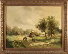Jan van Rijsewijk, Landschap, Olieverf op linnen