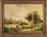 Jan van Rijsewijk, Landschap, Olieverf op linnen