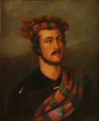 J. Lawrence, Schotse man met kilt, Olieverf op linnen
