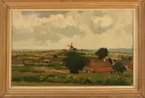 Derk Wiggers, Zomers landschap, Olieverf op paneel