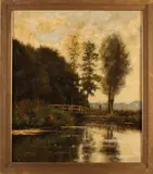 P.P. Schiedges, Landschap met ven, Olieverf op linnen