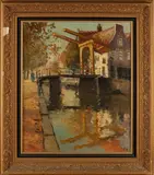 C. de Bruin Jr., Dorpsgezicht, Olieverf op linnen
