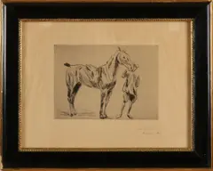 Ets van Max Liebermann, Reitknecht und Pferd, Ets van Max Liebermann