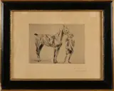 Ets van Max Liebermann, Reitknecht und Pferd, Ets van Max Liebermann
