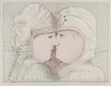 Co Westerik, Twee kussende personen, 1972, Lithografie op papier