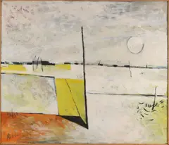 Atelier Dirkjan Ribbeling, Abstracte compositie, Olieverf op linnen