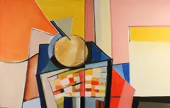 Dirkjan Ribbeling, Abstracte compositie, Olieverf op linnen