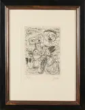 Asger Jorn, Figuren compositie, Ets op papier