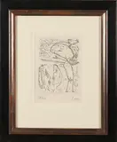 Asger Jorn, Stranger in village, Ets op papier