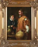 W. Burger, Twee figuren aan het wijnproeven